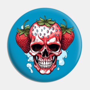 Strawberry Skull Pin