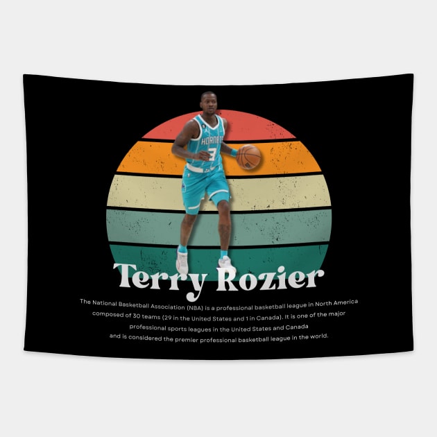 Terry Rozier Vintage V1 Tapestry by Gojes Art