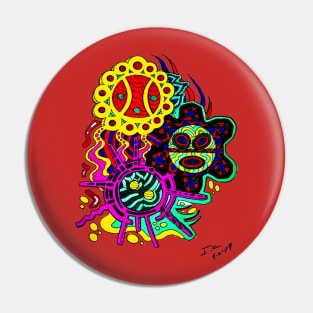 Isacc Taino Art Pin