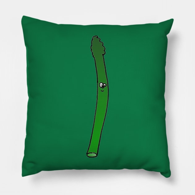 Happy Asparagus Pillow by 1Redbublppasswo