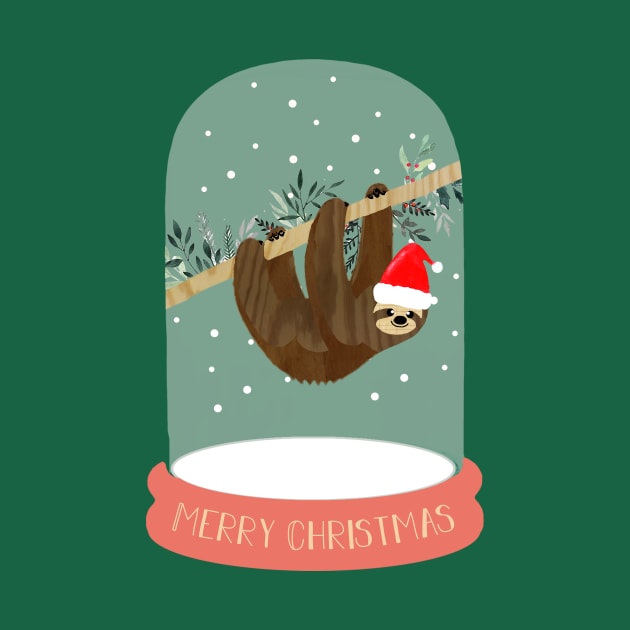 Cute xmas sloth by GreenNest