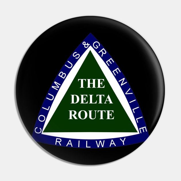 The Columbus & Greenville Railway Pin by Railway Tees For All