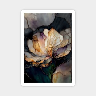 Serene Lotus - Abstract Alcohol Ink Resin Art Magnet