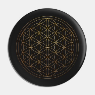 Golden Flower of Life Pin