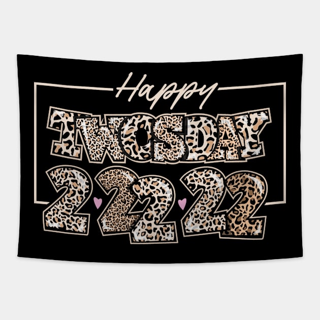 leopard twosday 2 22 22 Tapestry by Mstudio