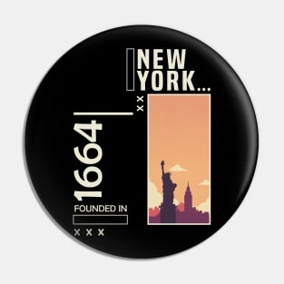 New York Founded in 1664 Pin