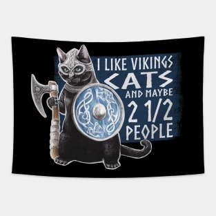 I like Vikings and Cats and Maybe 2 1/2 People Tapestry