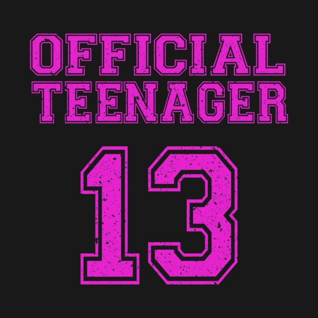 Official Teenager 13th Birthday Funny 13 Years Old by OHC t-shirt