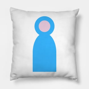 Blue people person Pillow