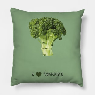 Broccoli - I love veggies Pillow