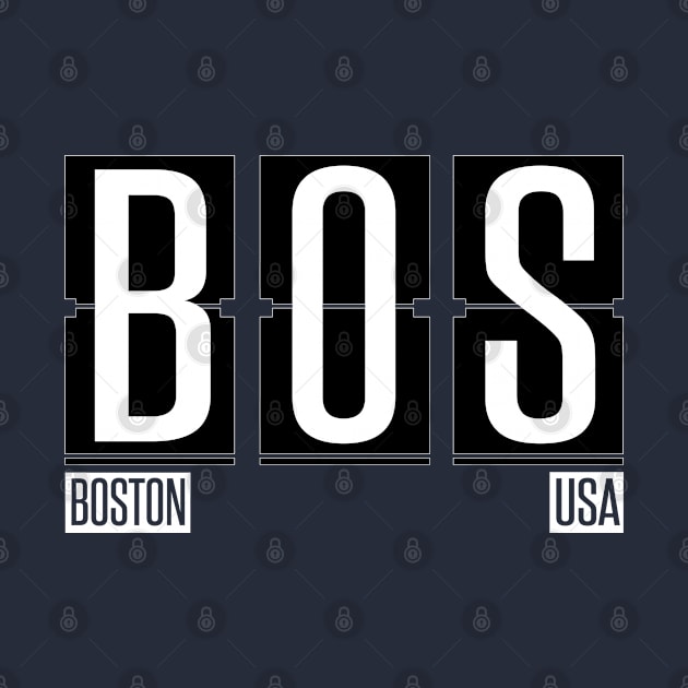 BOS - Boston USA Airport Code Souvenir or Gift Shirt Apparel by HopeandHobby