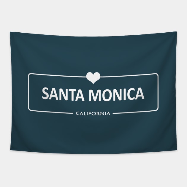 I Love Santa Monica (California) Tapestry by ShopBuzz