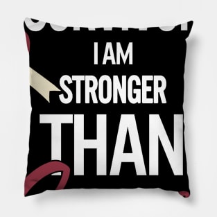 Throat Cancer Survivor I Am Stronger Than Cancer Oral Head Pillow