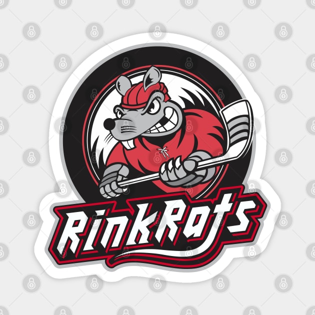 Rink Rats Hockey Logo Magnet by DavesTees