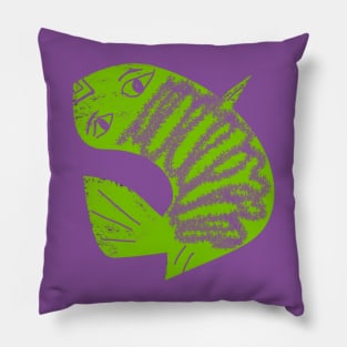 Green fish Pillow