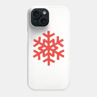 Snowflake in red Winter holidays mood Phone Case