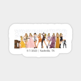 5/7 Nashville FT. RAIN Iconic Outfits Eras Lineup Magnet