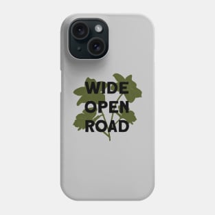 Wide Open Road, green & black Phone Case