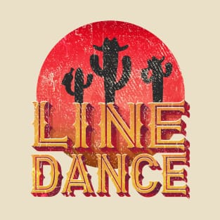 Vintage Line Dance Western Dance Logo T-Shirt