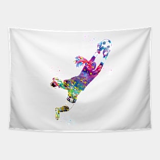 Soccer Player Girl Goalie Tapestry