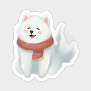 Cute Samoyed Drawing Magnet