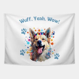 Woofy Adventure - Funny Dog Design Tapestry