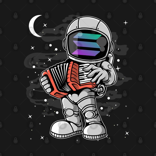 Astronaut Accordion Solana SOL Coin To The Moon Crypto Token Cryptocurrency Blockchain Wallet Birthday Gift For Men Women Kids by Thingking About