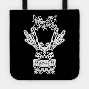 mayhem skull Tote