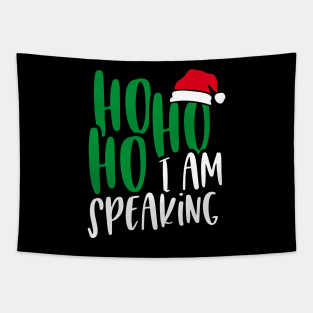 Ho Ho Ho I Am Speaking Santa Claus Feminist Funny Christmas Tapestry