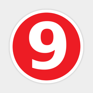 Number 9 Big Red Dot Letters & Numbers Magnet