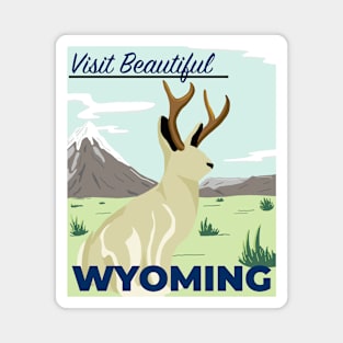 Visit Beautiful Wyoming Jackalope Magnet