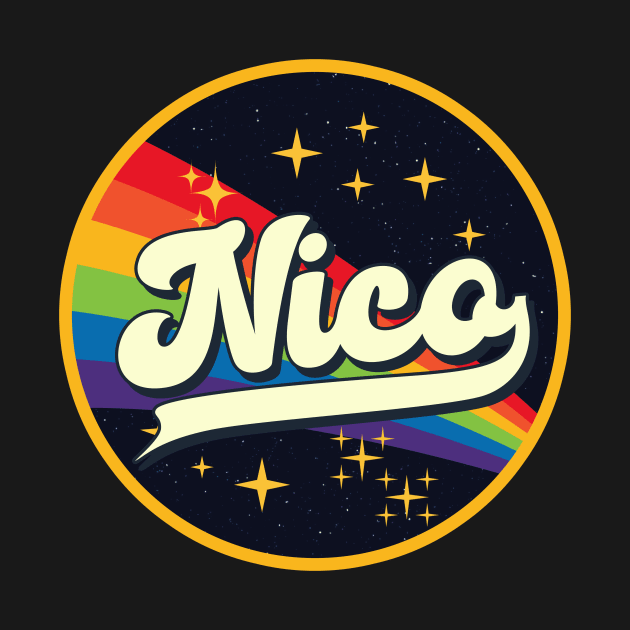 Nico // Rainbow In Space Vintage Style by LMW Art