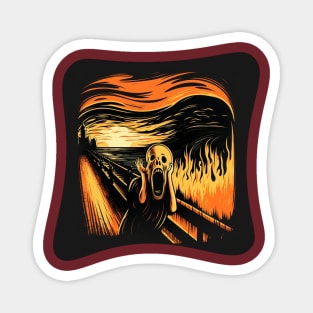 Handsome illustration of The Scream by Edvard Munch Magnet