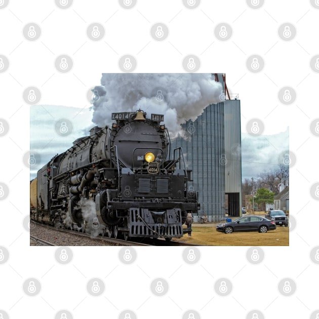 Big Boy Steam Train Leaving Ellsworth Kansas USA by ROBERTDBROZEK