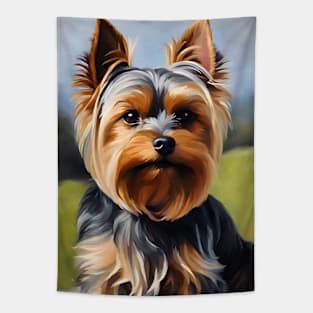 Yorkshire Terrier Dog Breed Oil Painting Tapestry