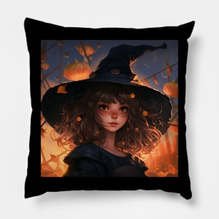 Halloween witch girl Pillow