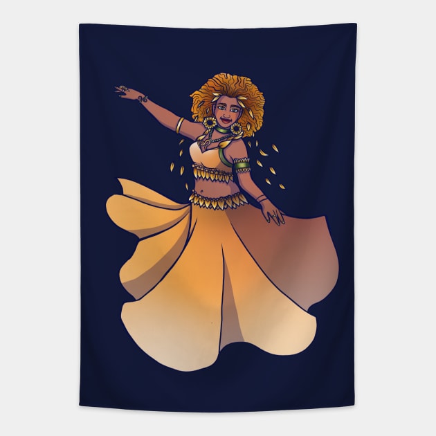 Belly Dancer Tapestry by bubbsnugg