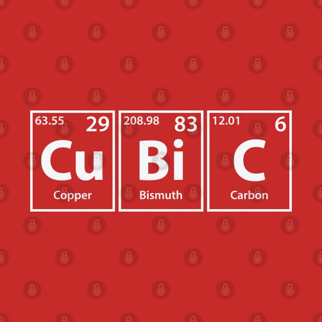 Cubic (Cu-Bi-C) Periodic Elements Spelling by cerebrands