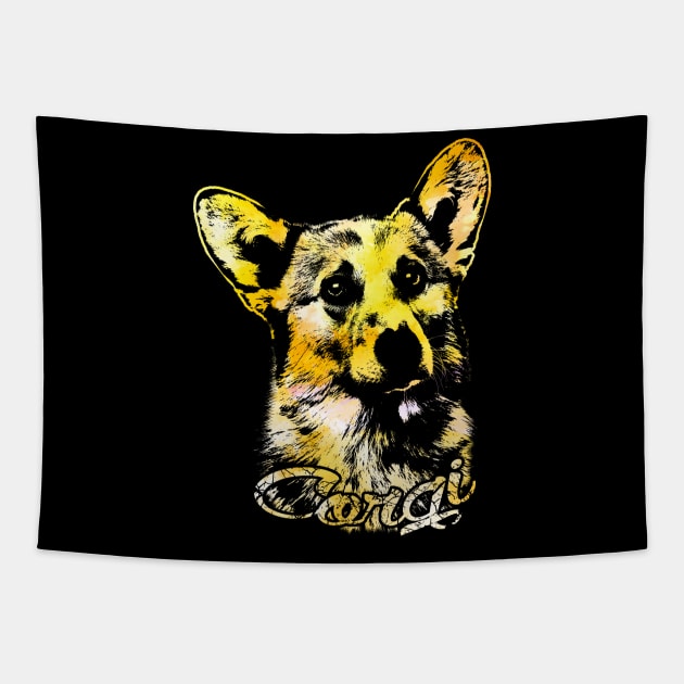 Welsh Corgi Tapestry by Nartissima