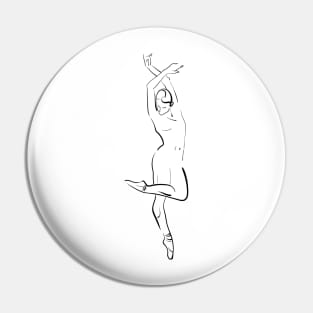 ballerina figure, illustration Pin