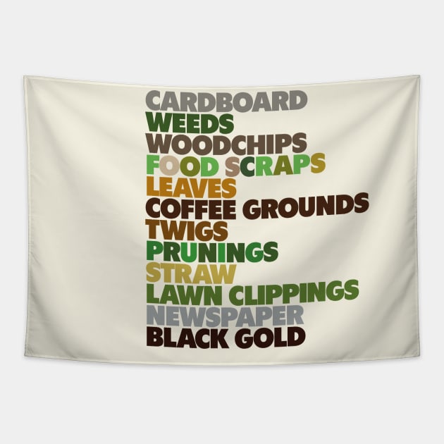 The layers of compost for gardening lovers Tapestry by ölümprints