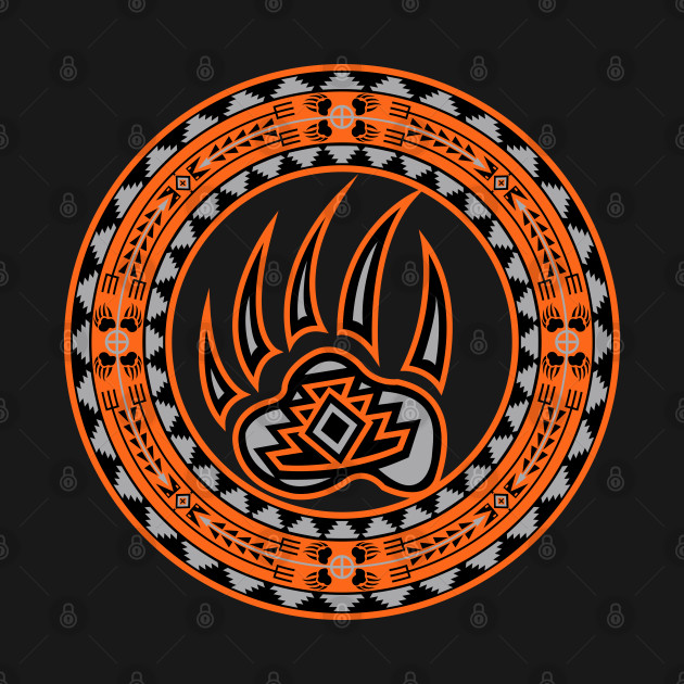Discover Bear Spirit (Orange) - Native American Art - T-Shirt