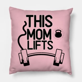 This Mom Lifts Funny Woman Weight Lifting Workout Pillow