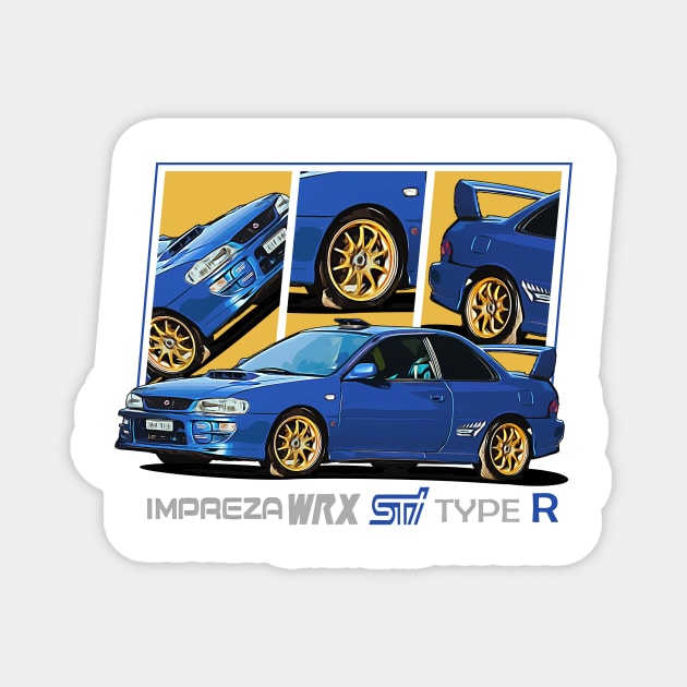 Impreza WRX STI Type R Two Doors, Coupe, JDM Car Magnet by T-JD