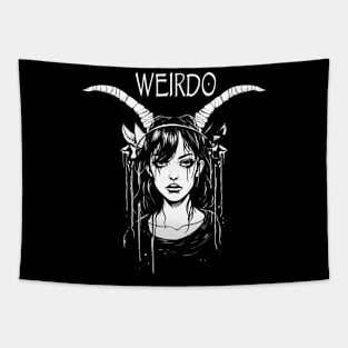 Punk Emo Heavy Metal Weird Goth Girl Tapestry