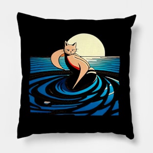 Cat in the sea Pillow