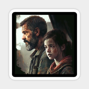 Colourful illustration of last of us Magnet