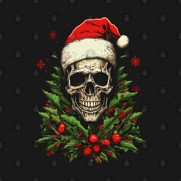 christmas skull santa by legend