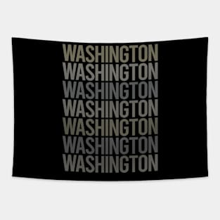 Gray Text Art Washington Tapestry