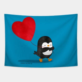 Penguin in Love 5 Tapestry